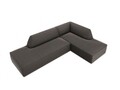 Coltar dreapta 4 locuri, Ruby, Micadoni Home, BL, fara cotiera, 273x180x69 cm, catifea, gri inchis