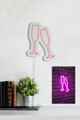 Decoratiune luminoasa LED, Champagne Glasses, Benzi flexibile de neon, DC 12 V, Roz