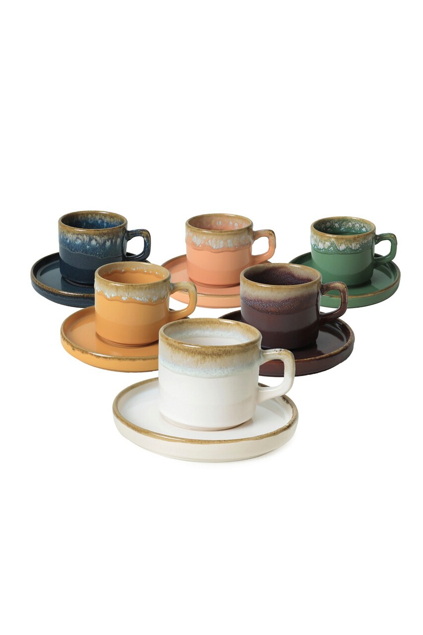 Set pahare pentru ceai, Keramika, 275KRM1987, 100% CERAMICA / , Nu absoarbe apa, Multicolor