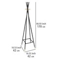 Cuier Loft, Wenko, 42x42x170 cm, metal/bambus, natur/negru