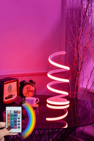 Lampa de masa, Curlux, 509CRL1113, Aluminiu, Multicolor