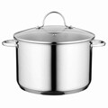 Oala cu capac BergHOFF, Essentials Comfort, Ø 24 cm, 6.8 L, inox 18/10, capac din sticla