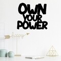 Decoratiune de perete, Own Your Power, Tanelorn, 53x46 cm, metal