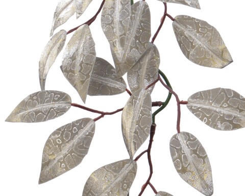 Ghirlanda decorativa Leaves, Decoris, 18x1.2x150 cm, plastic, argintiu