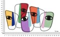 Decoratiune de perete Eyes -B, Mauro Ferretti, 120x72 cm, fier, multicolor