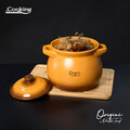 Oala cu capac 3 L, ORIGINI by Chef Nicolai Tand, Cooking by Heinner, ceramica, portocaliu degrade