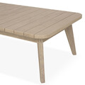 Masuta cafea pentru gradina/terasa Eastportt, 125x65x38 cm, lemn teak, maro