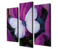 Set 3 tablouri decorative, UC101, Canvas, Lemn, Multicolor