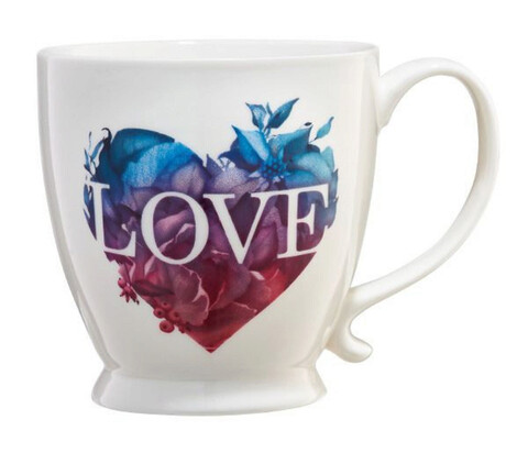 Cana model inima multicolora Love Letters, Ambition, 480 ml, portelan, multicolor