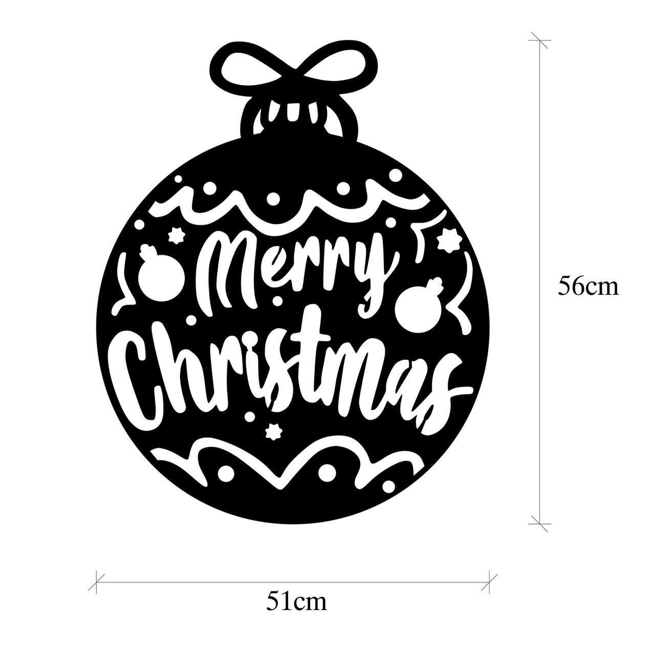 Decoratiune de luminoasa XMASBLACK-007, Tanelorn, 51x56 cm, metal, negru - 2 | YEO