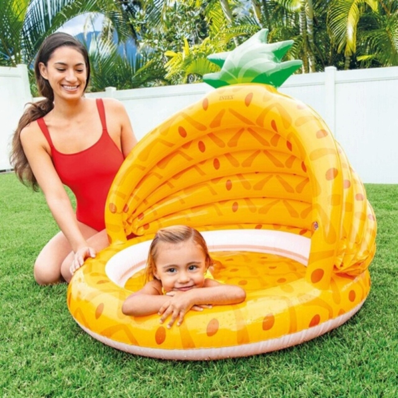 Piscina Gonflabila Pineapple, Intex, 102x94 Cm, Polivinil, Multicolor