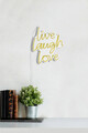 Decoratiune luminoasa LED, Live Laugh Love, Benzi flexibile de neon, DC 12 V, Galben