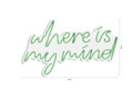 Decoratiune luminoasa LED, Where Is My Mind, Benzi flexibile de neon, DC 12 V, Verde