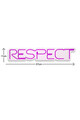 Decoratiune luminoasa LED, Respect, Benzi flexibile de neon, DC 12 V, Roz