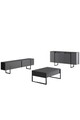 Set mobilier living, Bexley, Luxe, PAL, Nuc / Negru