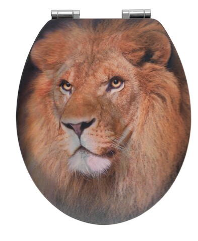 Capac de toaleta Lion, Wenko, 38x44.5 cm, MDF, multicolor