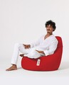 Fotoliu puf, Bean Bag, Ferndale Drop L, 80 x 80 cm, poliester impermeabil, rosu