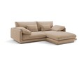 Coltar dreapta 3 locuri, Torino-184, Micadoni Home, 220x170x83 cm, catifea, bej sand