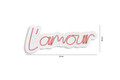 Decoratiune luminoasa LED, L'amour, Benzi flexibile de neon, DC 12 V, Roz