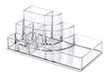 Organizator pentru cosmetice Compactor, 8 compartimente, transparent