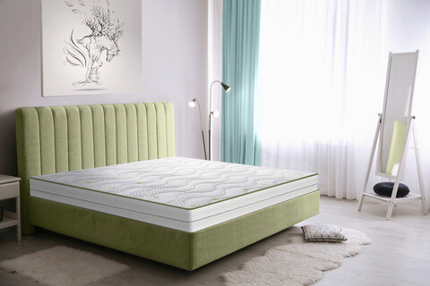 Saltea ortopedica Aloe Vera Dual Confort, 160x200x25 cm, Memory 4 cm, 7 zone de confort, reversibila, fermitate medie