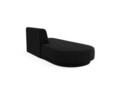 Modul canapea stanga 2 locuri, Miley, Micadoni Home, BL, 158x85x74 cm, catifea, negru