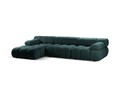 Coltar modular stanga 4 locuri, Bellis-213, Micadoni Home, 282x155x70 cm, tesatura boucle, petrol