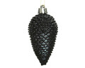 Set 6 globuri Pinecone Black, Decoris, 4.5x8 cm, plastic, negru