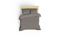 Lenjerie de pat dubla King (FR) Dark Grey, Patik, 3 piese, 260x220 cm, bumbac ranforce, gri