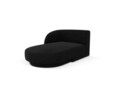 Sezlong living stanga 2 locuri, Miley, Micadoni Home, BL, 155x92x74 cm, catifea, negru