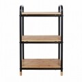 Etajera cu 3 rafturi Loft, Wenko, 33.5 x 42 x 69 cm, bambus/metal, natur/negru