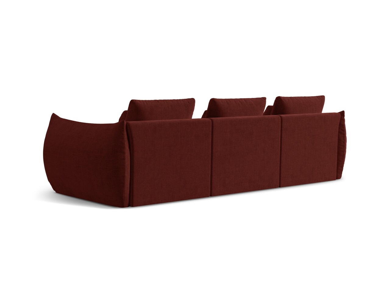 Canapea modulara 4 locuri, Bloom-86, Micadoni Home, 332x106x95 cm, tesatura structurata, rosu - 1 | YEO