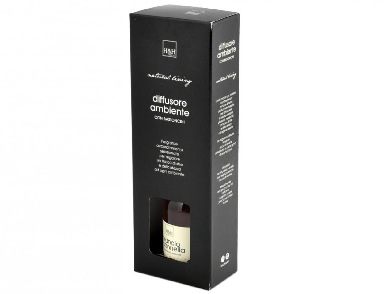 Difuzor Cu Parfum De Camera Si Betisoare Orange Cinnamon, H&H, 100 Ml