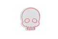 Decoratiune luminoasa LED, Skull, Benzi flexibile de neon, DC 12 V, Roz