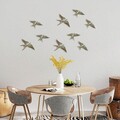 Decoratiune de perete, Flying Swallow, Poliester, Aur/Alb