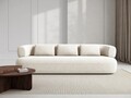 Canapea 4 locuri, Jenny-67, Micadoni Home, 226x90x73 cm, tesatura boucle, bej