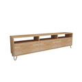 Comoda TV, Woodface, Holmes, 178x50x30 cm, Lemn, Natural