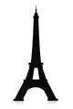 Decoratiune luminoasa LED, Eiffel Tower, MDF, 60 LED-uri, Rosu