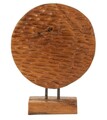 Sculptura decorativa Coin, Mauro Ferretti, 30x15.5x40 cm, tec reciclat, lucrat manual, model unicat, maro