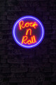 Decoratiune luminoasa LED, Rock n Roll, Benzi flexibile de neon, DC 12 V, Multicolor