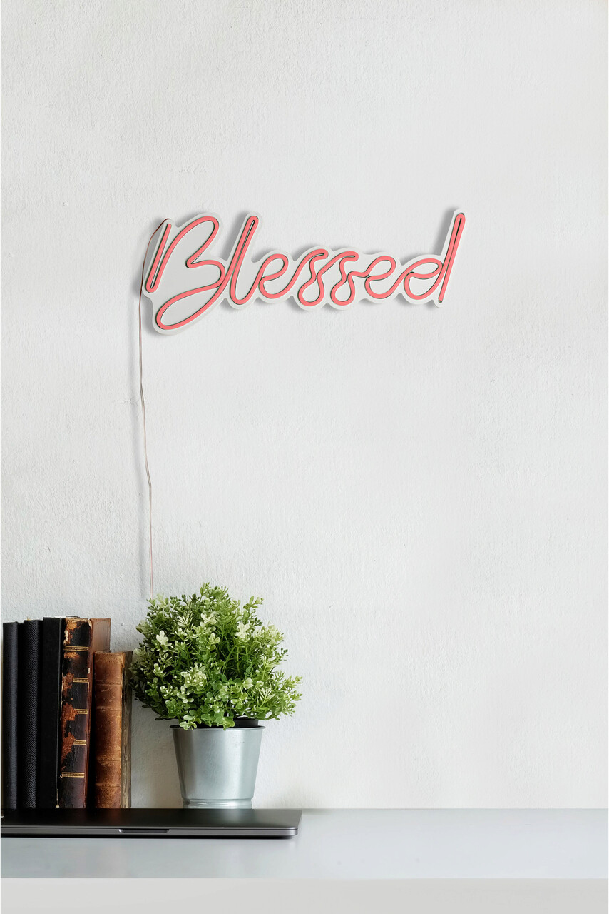 Decoratiune luminoasa LED, Blessed, Benzi flexibile de neon, DC 12 V, Roz - 1 | YEO