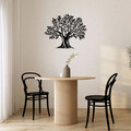 Decoratiune de perete, Monumental Tree 19, Metal, Dimensiune: 70 x 58 cm, Negru