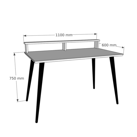 Birou, Woodface, Kelly, 110x75x60 cm, Lemn, Stejar