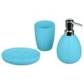 Set 3 accesorii pentru baie, JJA, Essentials, 155949, ceramica, turcoaz