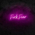 Decoratiune luminoasa LED, Fuck Fear, Benzi flexibile de neon, DC 12 V, Roz