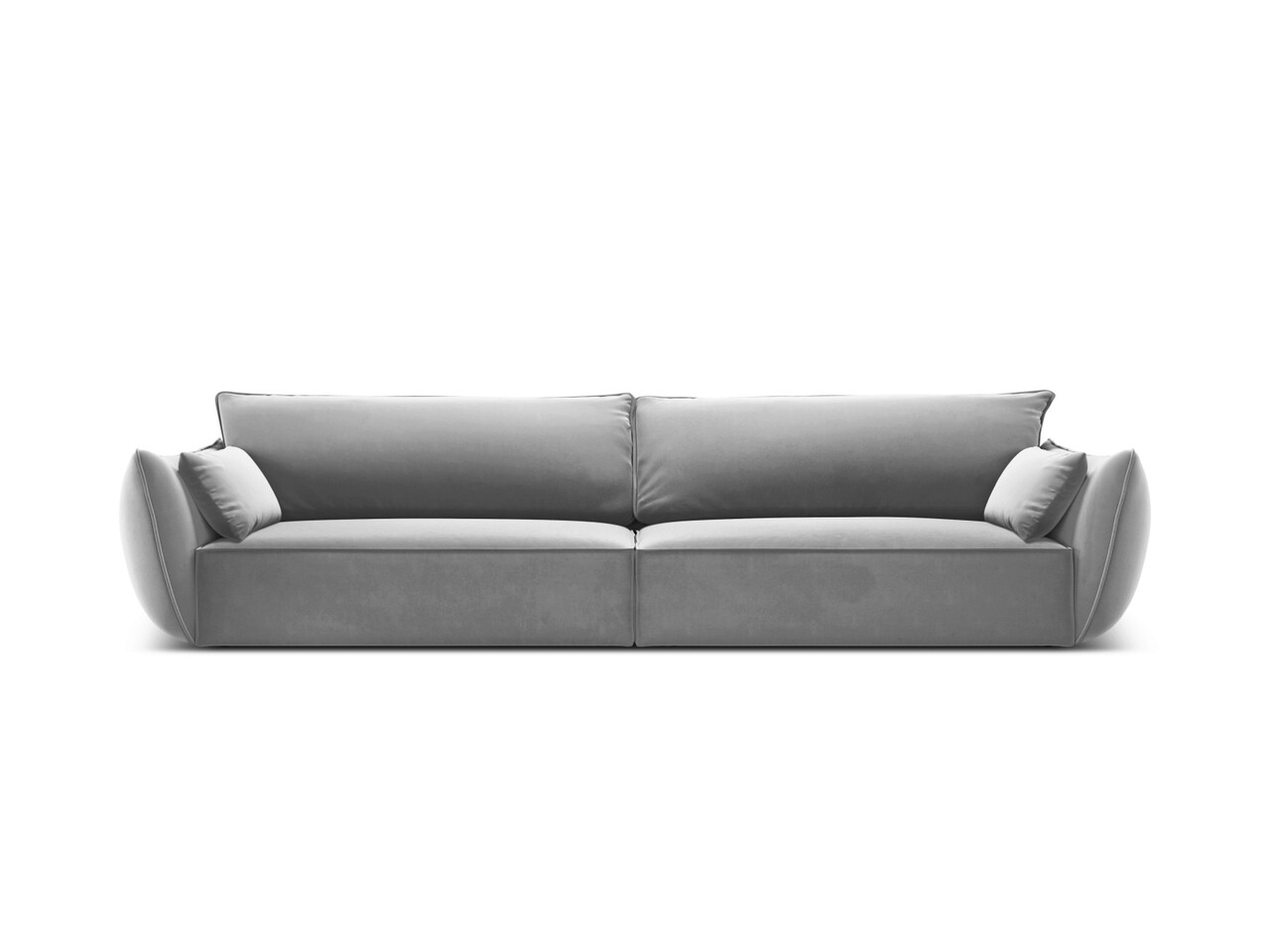 Canapea 4 locuri, Kaelle, Micadoni Home, BL, 248x110x85 cm, catifea, gri