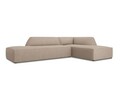 Coltar dreapta 4 locuri, Ruby, Micadoni Home, BL, fara cotiera, 273x180x69 cm, poliester, bej inchis