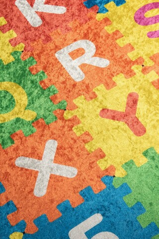 Covor, Puzzle , 200x290 cm, Catifea, Multicolor