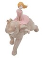 Decoratiune Dolly On Elephant, Mauro Ferretti, 22x10x21 cm, polirasina, roz