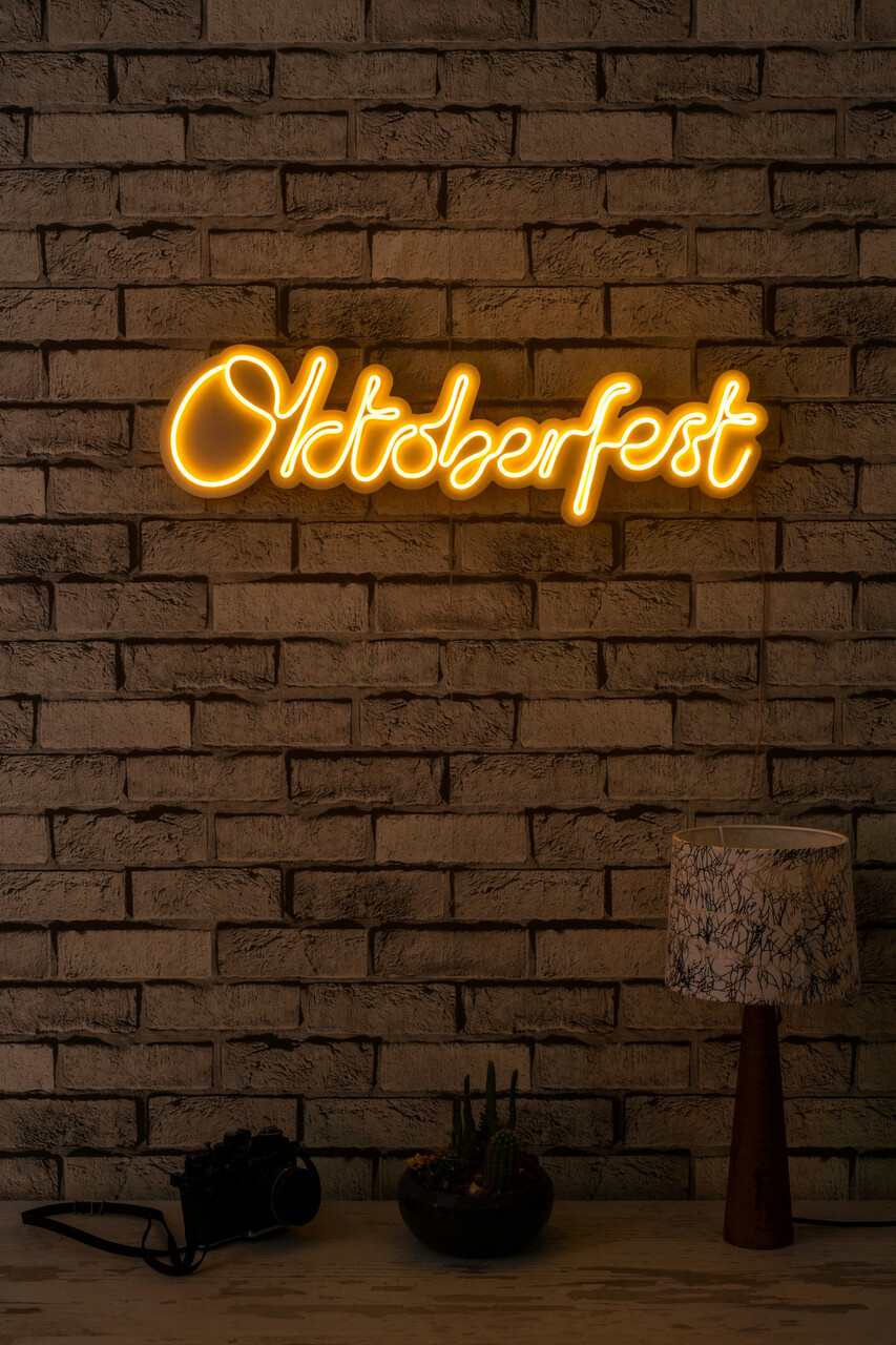 Decoratiune luminoasa LED, Oktoberfest, Benzi flexibile de neon, DC 12 V, Galben - 1 | YEO